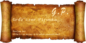 Gráczer Piroska névjegykártya
